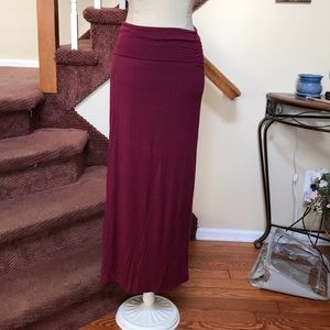 Fold over maxi skirt